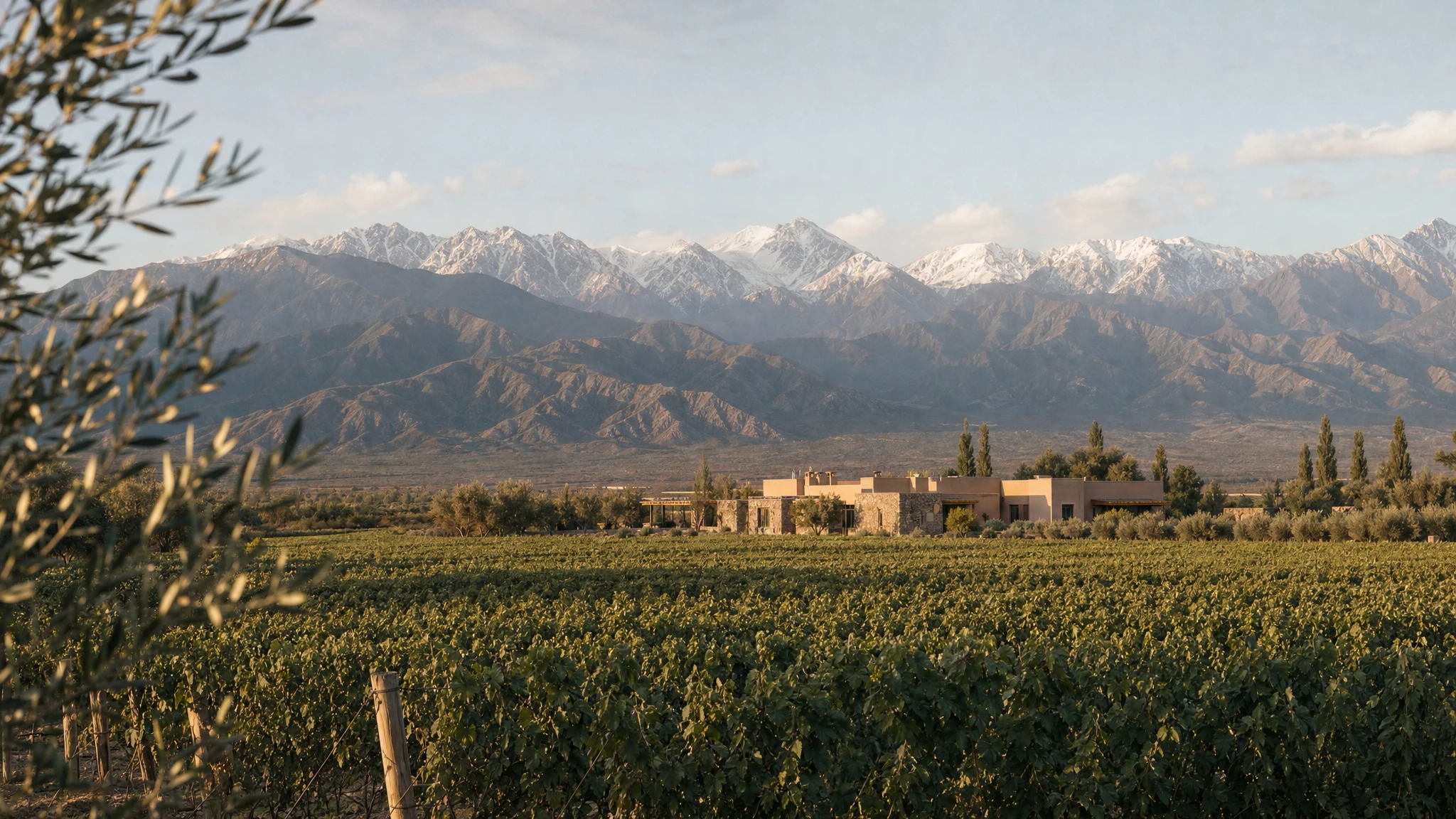 Viñedos y montañas mendocinas